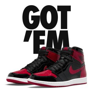 AIR JORDAN 1  HIGH OG PATENT BRED　(スニーカー)