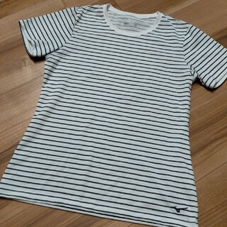 ミズノ(MIZUNO)のMizuno ボーダー Tシャツ Lサイズ(Tシャツ/カットソー(半袖/袖なし))