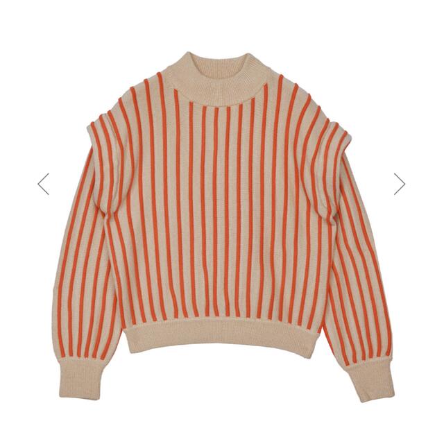 【Ameri VINTAGE】SWELL STRIPE KNIT オレンジ