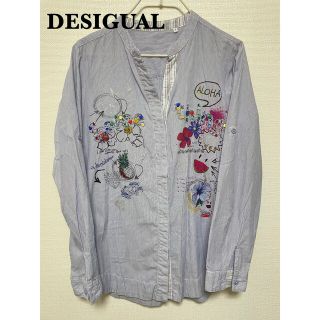 デシグアル(DESIGUAL)の【Desiguai】パッチワーク　ストライプシャツ　古着(シャツ/ブラウス(長袖/七分))