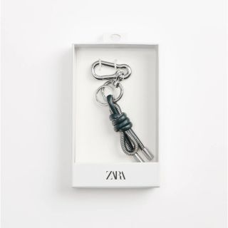 ザラ(ZARA)のZARA ザラ　ノット　ロブスタークラスプ　キーリング　グレー(キーケース)