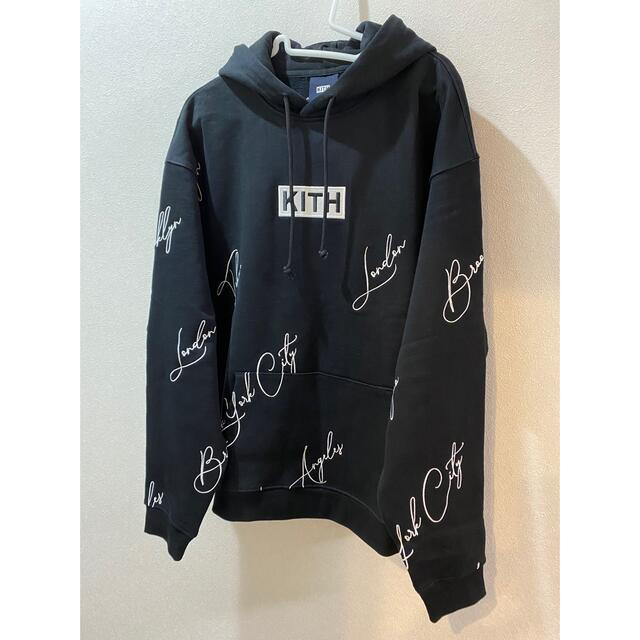 【新品、未使用、タグ付】Kith City Script Hoodie ブラック