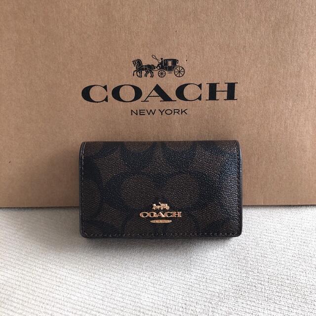 大人気✨ 新品★COACH コーチ レザー ブラウン 5連キーケース リング付き