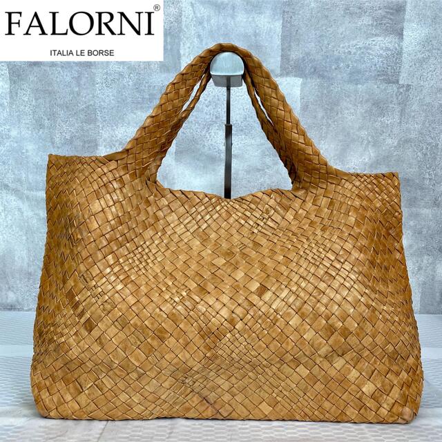 FALORNI】ファロルニ イントレチャート ブラウン A4 トートバッグ 正式