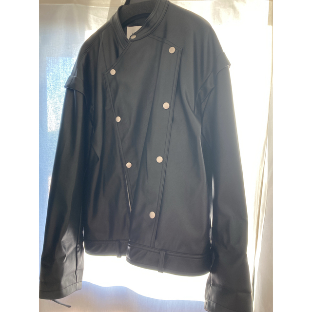 Ameri VINTAGE(アメリヴィンテージ)のAmeri Vintage  RETRO FAKE LEATHER JACKET レディースのジャケット/アウター(ライダースジャケット)の商品写真