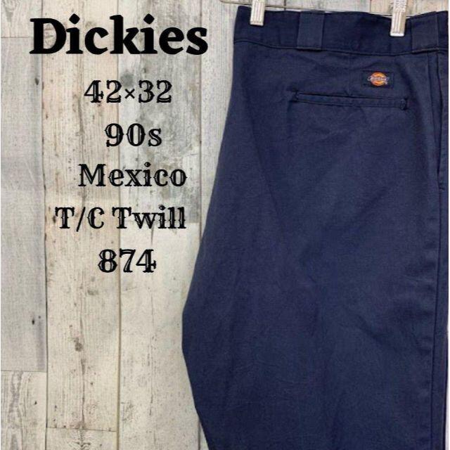 Dickies - 美品90sディッキーズW42L32ネイビー874チノパンスラックス ...