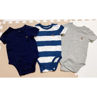 ベビーギャップ(babyGAP)の baby GAP  ロンパース肌着　ボディシャツ　半袖　3枚セット(ロンパース)