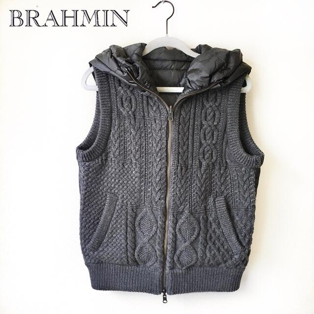 【BRAHMIN】リバーシブル ケーブルニット ベスト ブラーミン