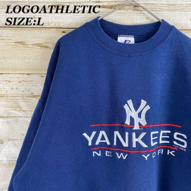 《Yankees》ヤンキーズ　ニューヨーク　スウェット トレーナー　デカロゴ　L メンズのトップス(スウェット)の商品写真