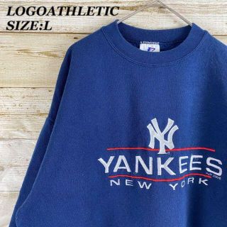 《Yankees》ヤンキーズ　ニューヨーク　スウェット トレーナー　デカロゴ　L(スウェット)