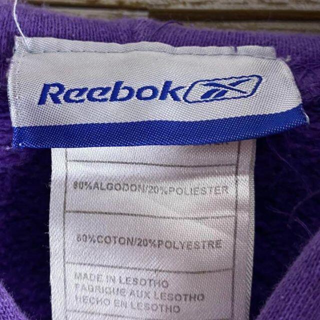 Reebok(リーボック)の《希少》デカロゴ　Reebook パーカー　パープル　フーディ　長袖　L相当 メンズのトップス(パーカー)の商品写真