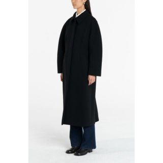 シボネ(CIBONE)のAMOMENTO ROUND SLEEVE LONG COAT(BLACK)(ロングコート)