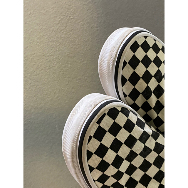 VANS(ヴァンズ)のVANS バンズ チェッカーフラッグ キッズ kids 中古 美品 19㎝ キッズ/ベビー/マタニティのキッズ靴/シューズ(15cm~)(スニーカー)の商品写真