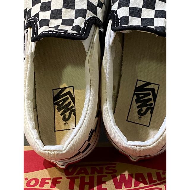 VANS(ヴァンズ)のVANS バンズ チェッカーフラッグ キッズ kids 中古 美品 19㎝ キッズ/ベビー/マタニティのキッズ靴/シューズ(15cm~)(スニーカー)の商品写真