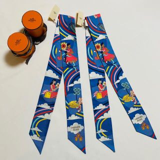 HERMES ツイリー 2022ss 《空飛ぶカレ》ブルー 2本 | www.jarussi.com.br