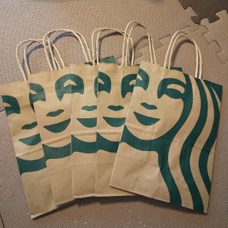 スターバックスコーヒー(Starbucks Coffee)のスターバックス ショッパー 5枚 紙袋(ショップ袋)