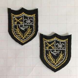 2個セット 刺繍ワッペン　エンブレム　学生服風(各種パーツ)