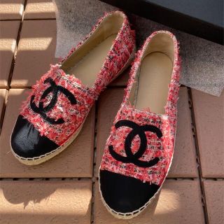 美品✨CHANEL  エスパドリーユ メッシュスリッポン 白 40