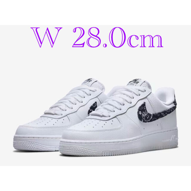 NIKE W AIR FORCE 1 '07 ESS ホワイト ブラック 28