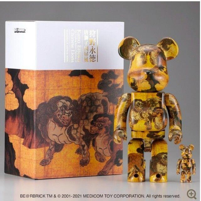 BE@RBRICK 狩野永徳「唐獅子図屏風」 100% & 400% 即日発送