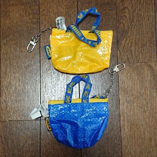 イケア(IKEA)のIKEA クノーリグ バッグS 青黃2個セット(小物入れ)