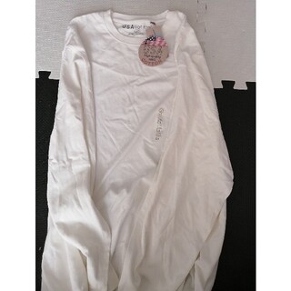 【新品】大きいサイズ 白Tシャツ(Tシャツ/カットソー(七分/長袖))
