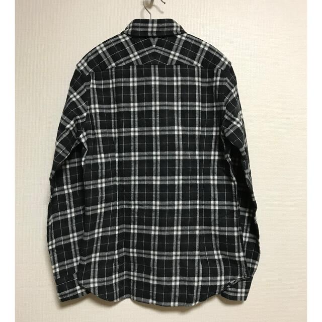 エディフィス ネルシャツ ブラック 長袖 チェックシャツ カッタウェイ
