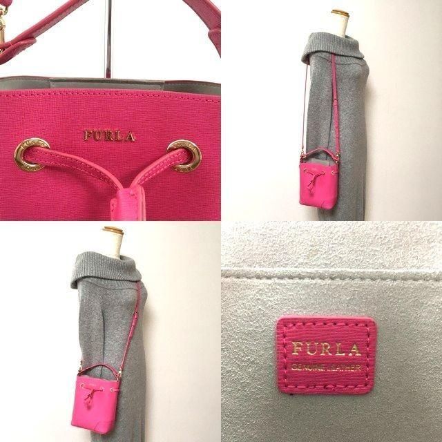 極美品 FURLA  ステイシー 2WAYバッグ ピンク 82