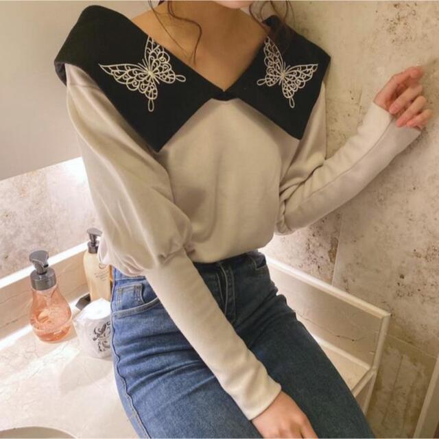 Bubbles(バブルス)のDay23 original butterfly tops  レディースのトップス(シャツ/ブラウス(長袖/七分))の商品写真