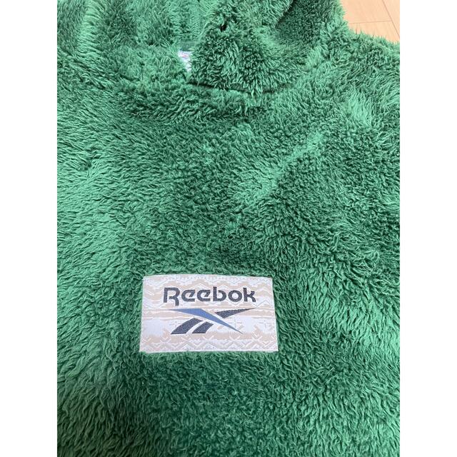 Reebok(リーボック)の完売品！リーボック Reebok ボアフリース 緑 ロゴ メンズのトップス(パーカー)の商品写真