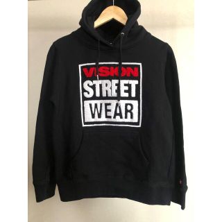 ヴィジョン ストリート ウェア(VISION STREET WEAR)の古着　VISION モコモコのデカロゴがかわいいパーカー◇Ｌサイズ◇L-0150(パーカー)