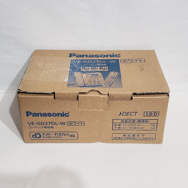 Panasonic(パナソニック)のパナソニック コードレス電話機 子機1台付き ホワイト VE-GD27DL-W スマホ/家電/カメラの生活家電(その他)の商品写真