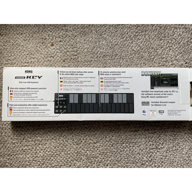 KORG  nanoKEY  slim  USB keyboard 楽器のDTM/DAW(MIDIコントローラー)の商品写真