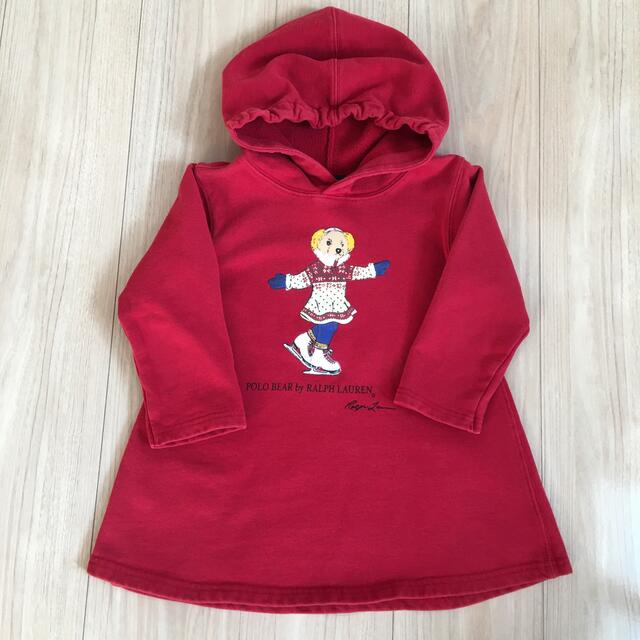 Ralph Lauren(ラルフローレン)のラルフローレン　ポロベアワンピース３T キッズ/ベビー/マタニティのキッズ服女の子用(90cm~)(ワンピース)の商品写真