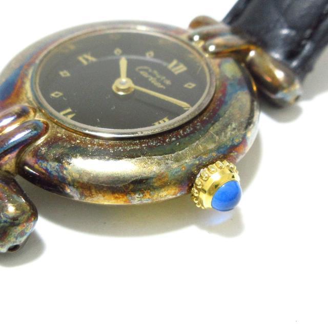 Cartier(カルティエ)のカルティエ 腕時計 マストコリゼ 黒 レディースのファッション小物(腕時計)の商品写真