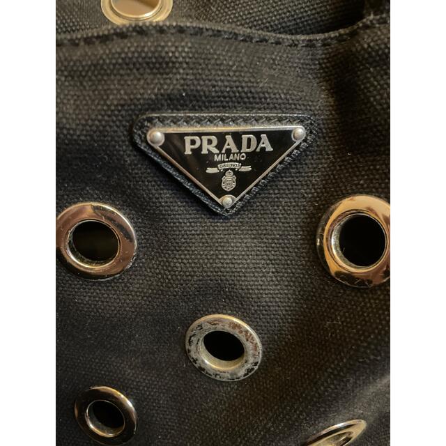 プラダ　ファブリック　バッグ　春夏　ブラック　ショルダー　ポーチ付き　PRADA