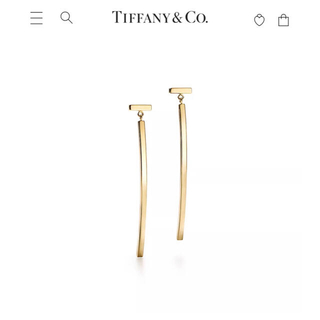 Tiffany & Co. - Tiffany ティファニー ピアス Tバーピアス18k イエローゴールド yg