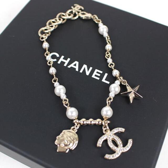 美品】 CHANEL ブレスレット シルバー ラインストーン 星 スター