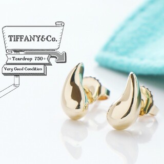 Tiffany & Co. - 新品仕上げ TIFFANY&Co. ティファニー ティアドロップ 750 ピアス