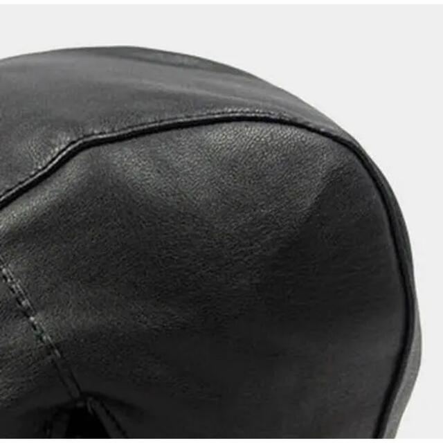 ハンチング帽 黒　帽子 ベレー帽 メンズ PUレザー メンズ　レディース  メンズの帽子(ハンチング/ベレー帽)の商品写真