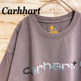 カーハート(carhartt)の《デカロゴ》Carhartt カーハート　半袖　グレー　メンズ　ゆるだぼ　XL(スウェット)