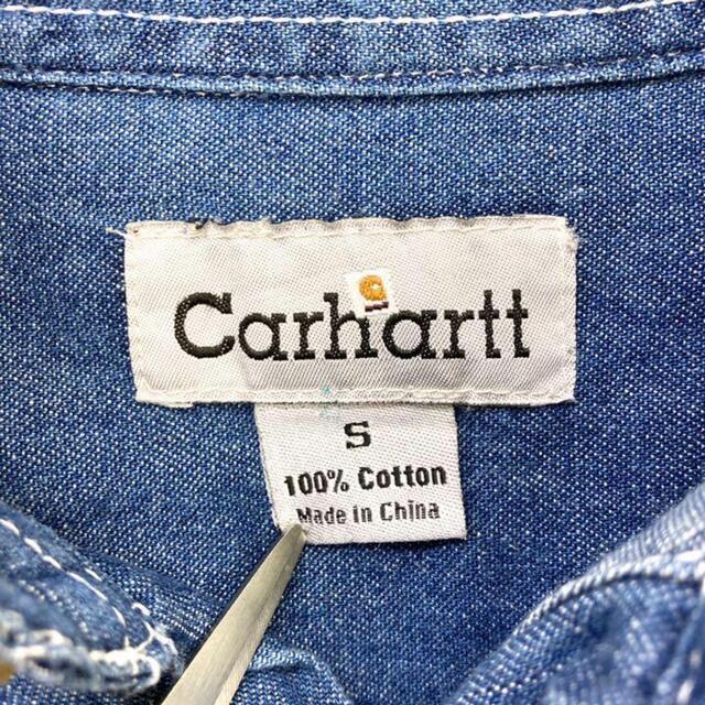 carhartt(カーハート)の希少 90s カーハート デニムシャツ タグロゴ 美品 メンズのトップス(シャツ)の商品写真