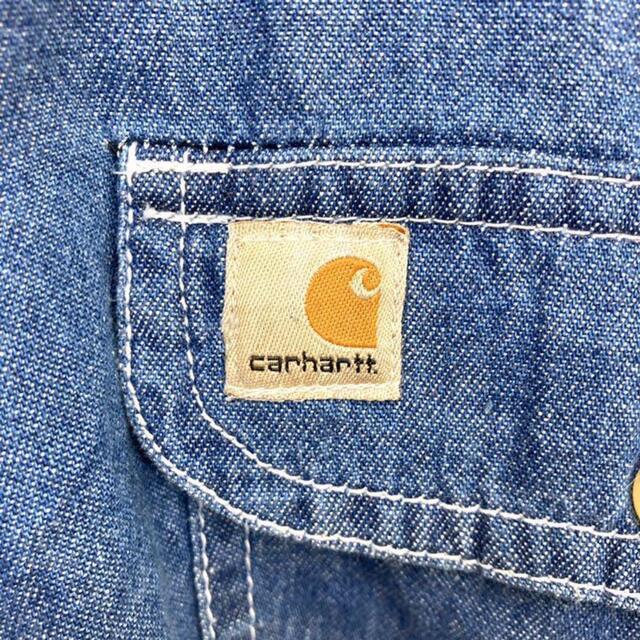 carhartt(カーハート)の希少 90s カーハート デニムシャツ タグロゴ 美品 メンズのトップス(シャツ)の商品写真