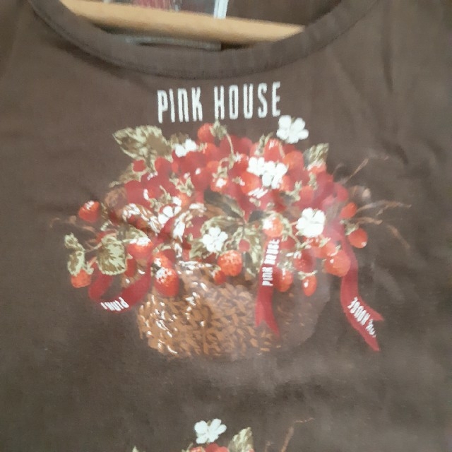 ピンクハウス　pink house　カットソー　ロングTシャツ　ブラウン