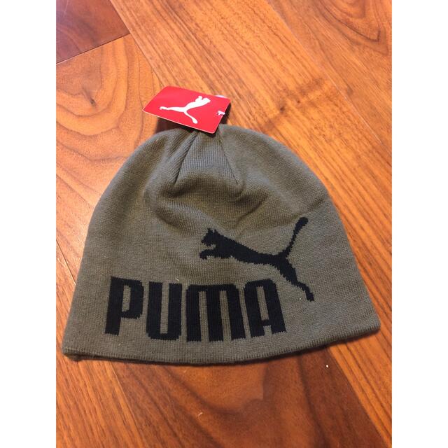 PUMA(プーマ)のプーマ　ニット帽　カーキ メンズの帽子(ニット帽/ビーニー)の商品写真