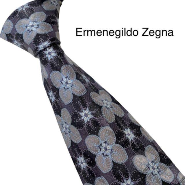 美品　Ermenegildo Zegna ゼニア　ネクタイ　総柄　花柄