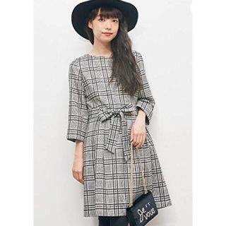 ロペピクニック(Rope' Picnic)の[専用] ロペピクニック チェックウエストリボンワンピース(ひざ丈ワンピース)