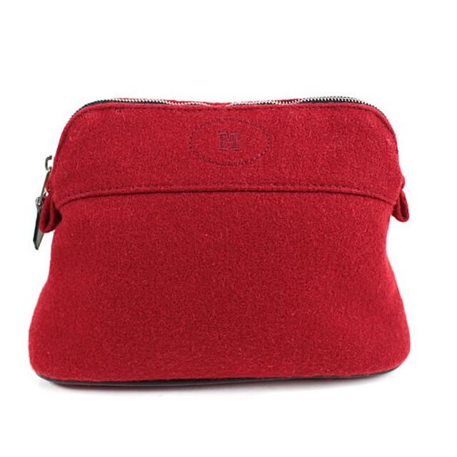 エルメス ミニポーチ HERMES ボリードポーチ 美品 バッグイン フェルト -
