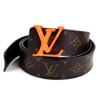 ルイヴィトン(LOUIS VUITTON)のルイヴィトン　サンチュール　ベルト　モノグラムオレンジ　シルバー　メンズ　ロゴ　(ベルト)