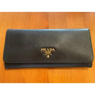 プラダ(PRADA)のPRADA サフィアーノ　レザー　財布　ブラック(財布)